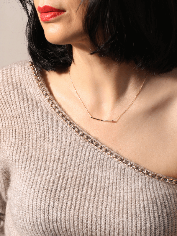 Colier din argint geometric